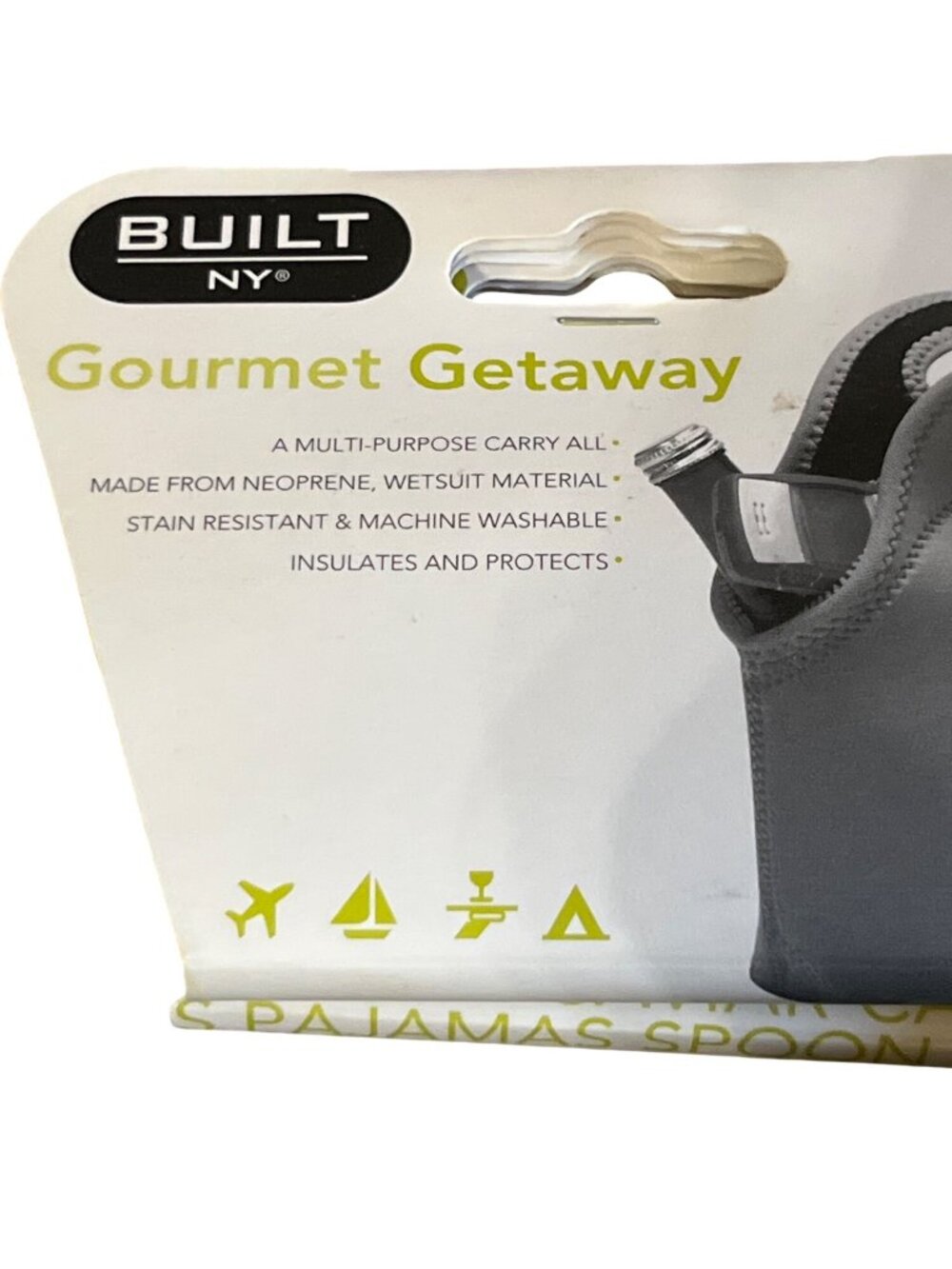 Built NY Neoprene Insulated Lunch Tote Bag Beige NEW - Picture 3 of 13